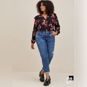 Torrid NWT - Challis Ruffle Trim Pullover Top - 2X